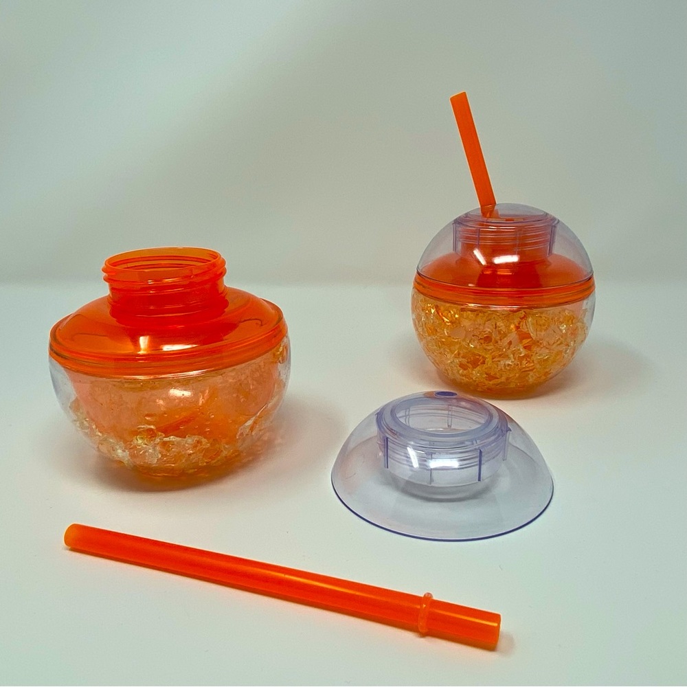 Sphere Crystal Orange Tumblers (no-drip)